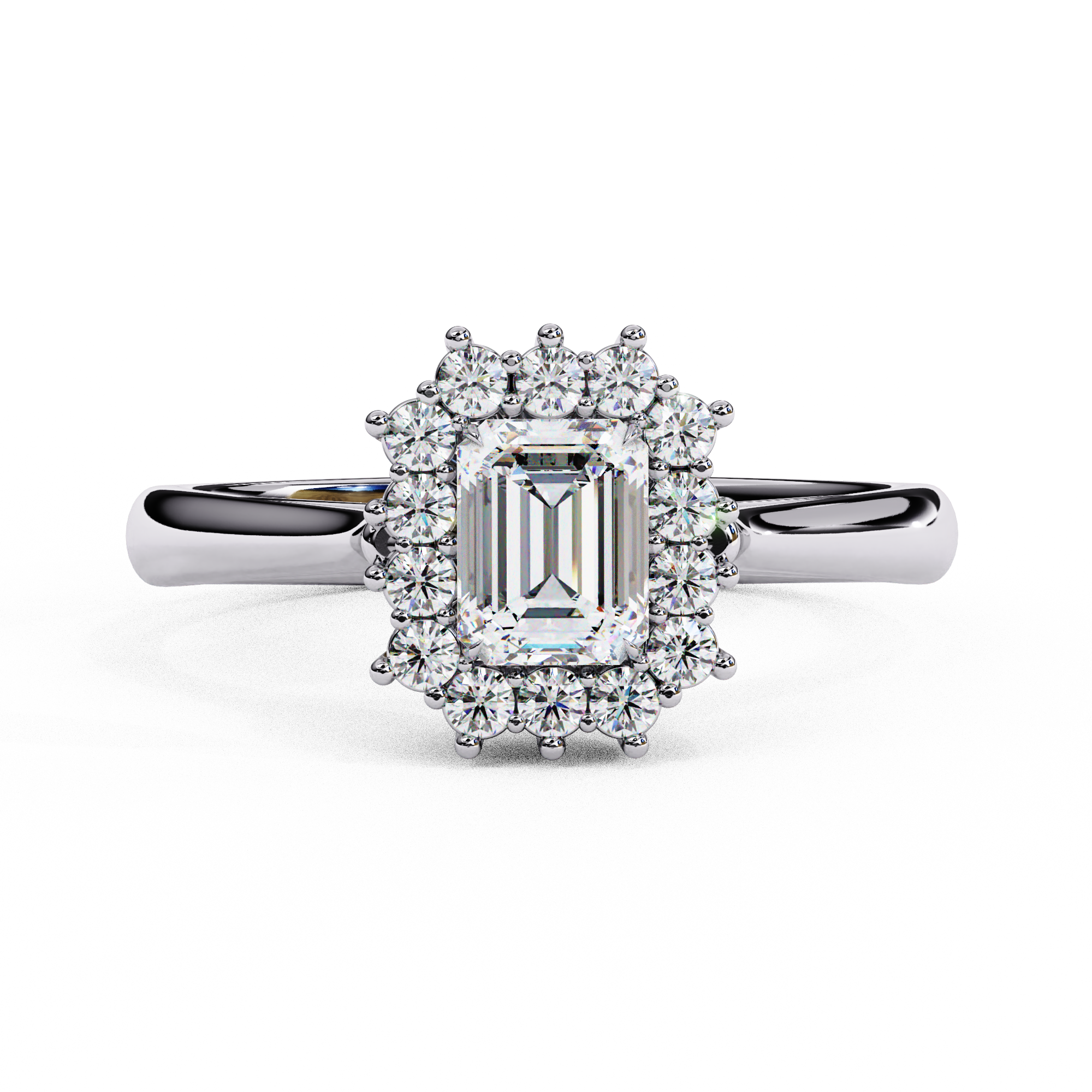 Lustre Éclat Emerald Cut Solitaire Ring