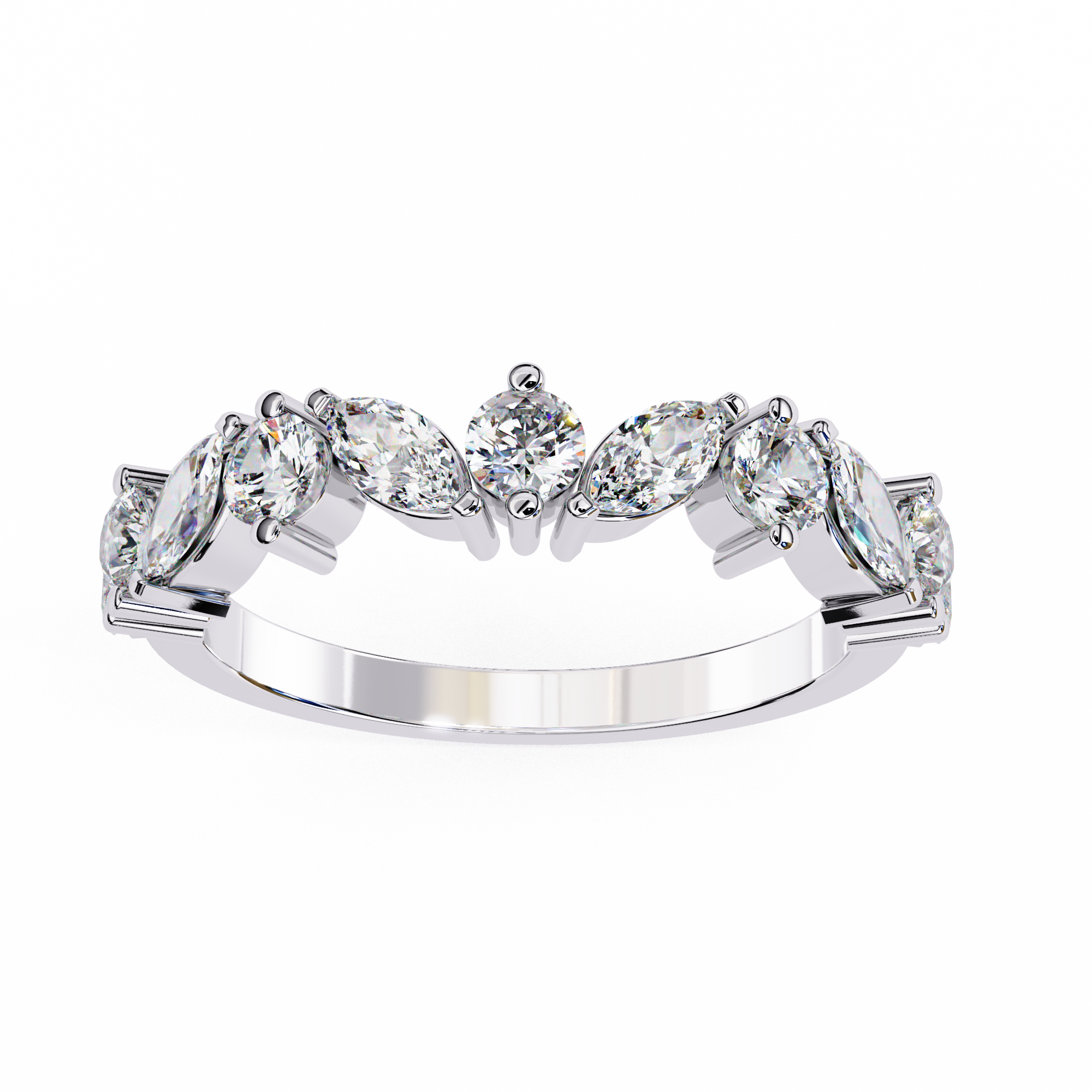 Radiant Marquise Round Ring