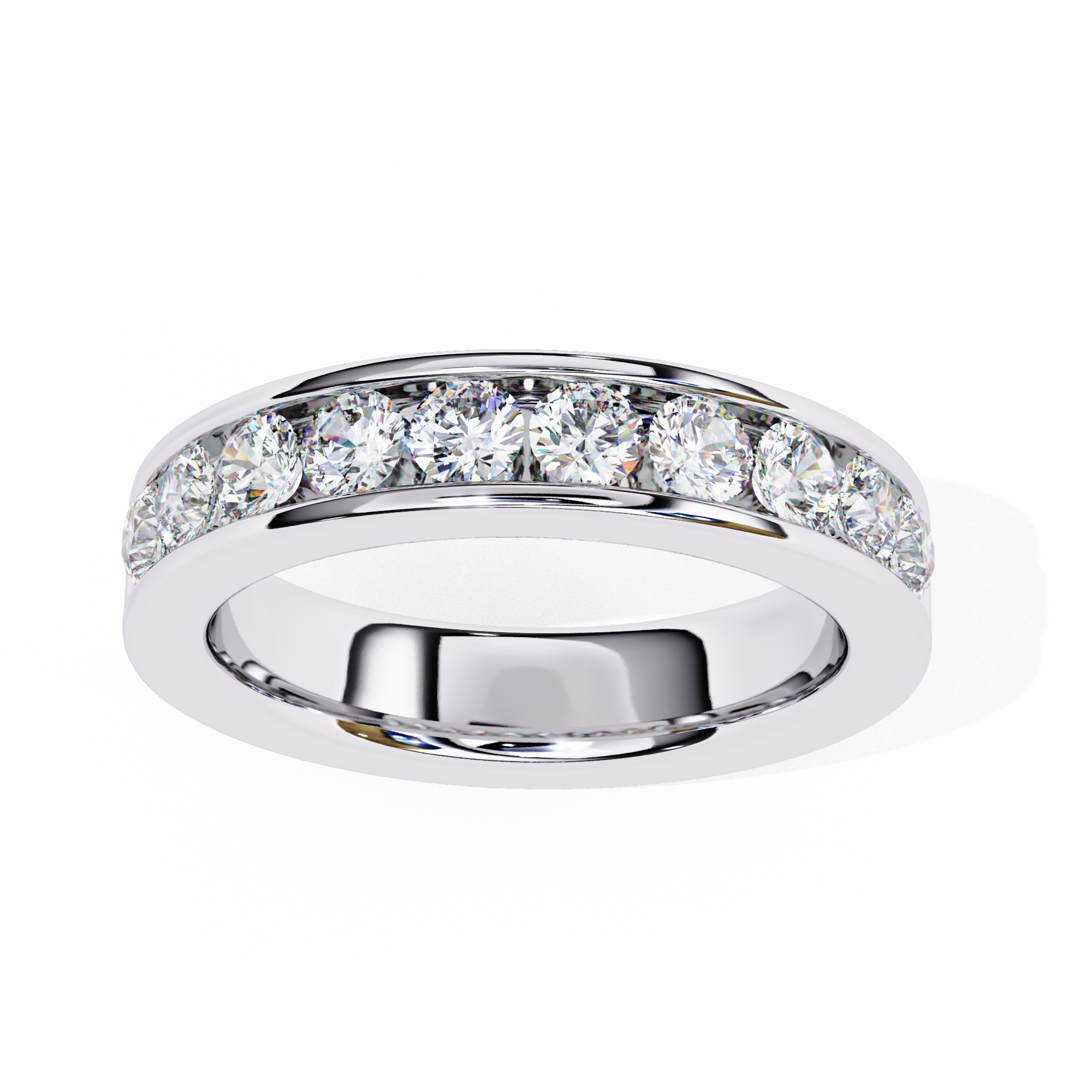 Classic Pave Set Round Diamond Ring