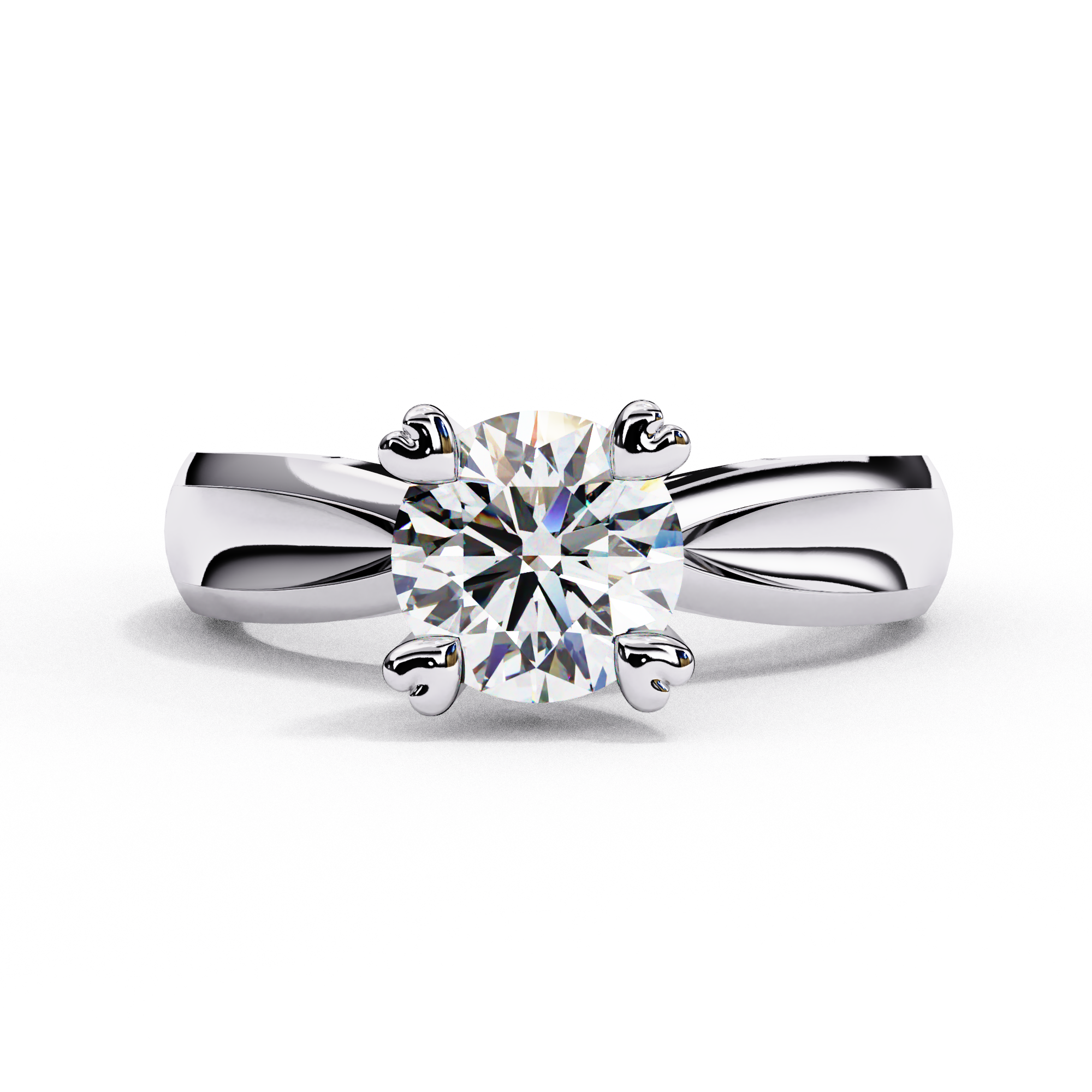 Cupid Round Brilliant Solitaire Ring