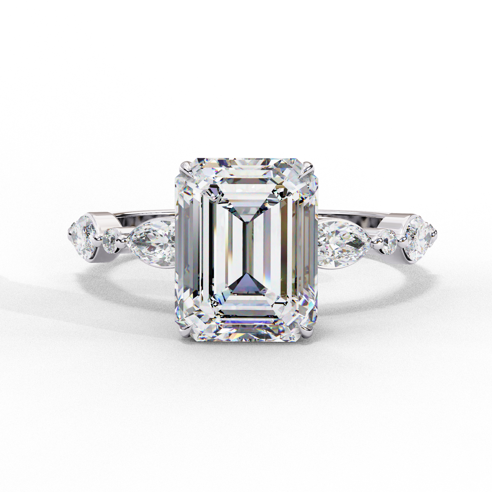 Elysian Emerald Cut Solitaire Ring