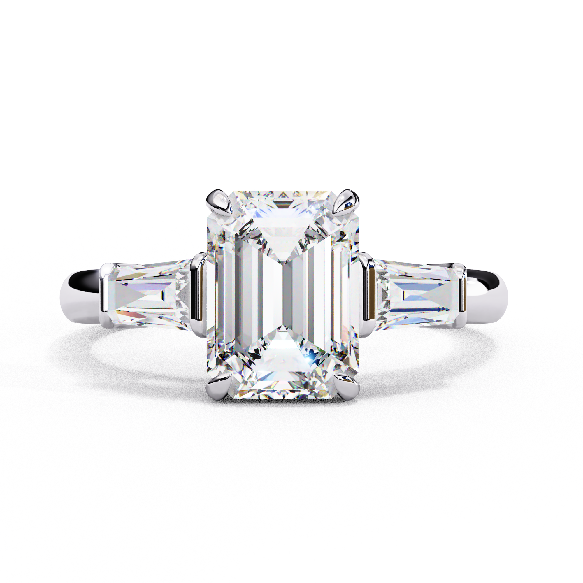 Opulent Emerald Cut Solitaire Ring