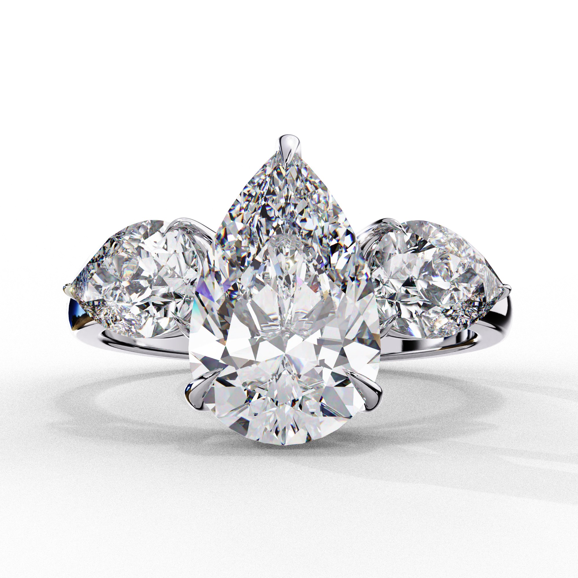 Exquisite Trilogy Pear Cut Ring