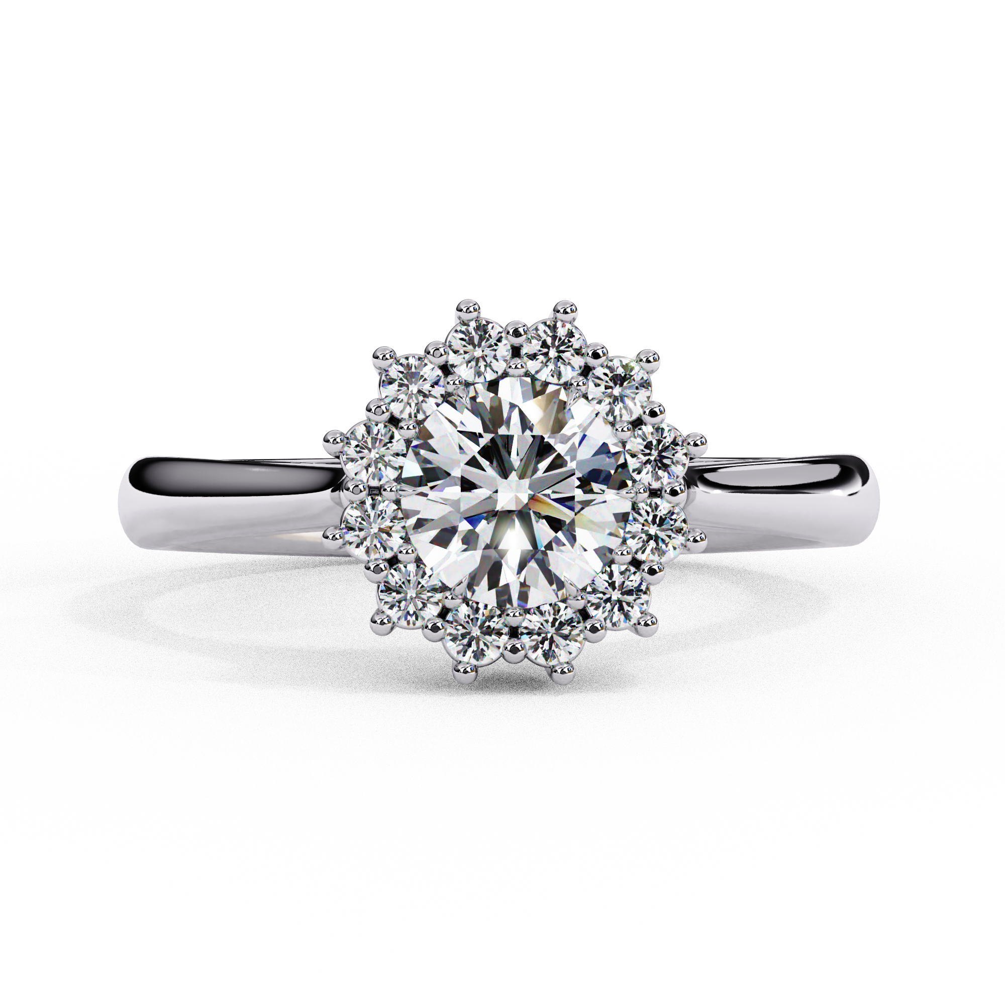 Lustre Éclat Round Brilliant Cut Solitaire Ring