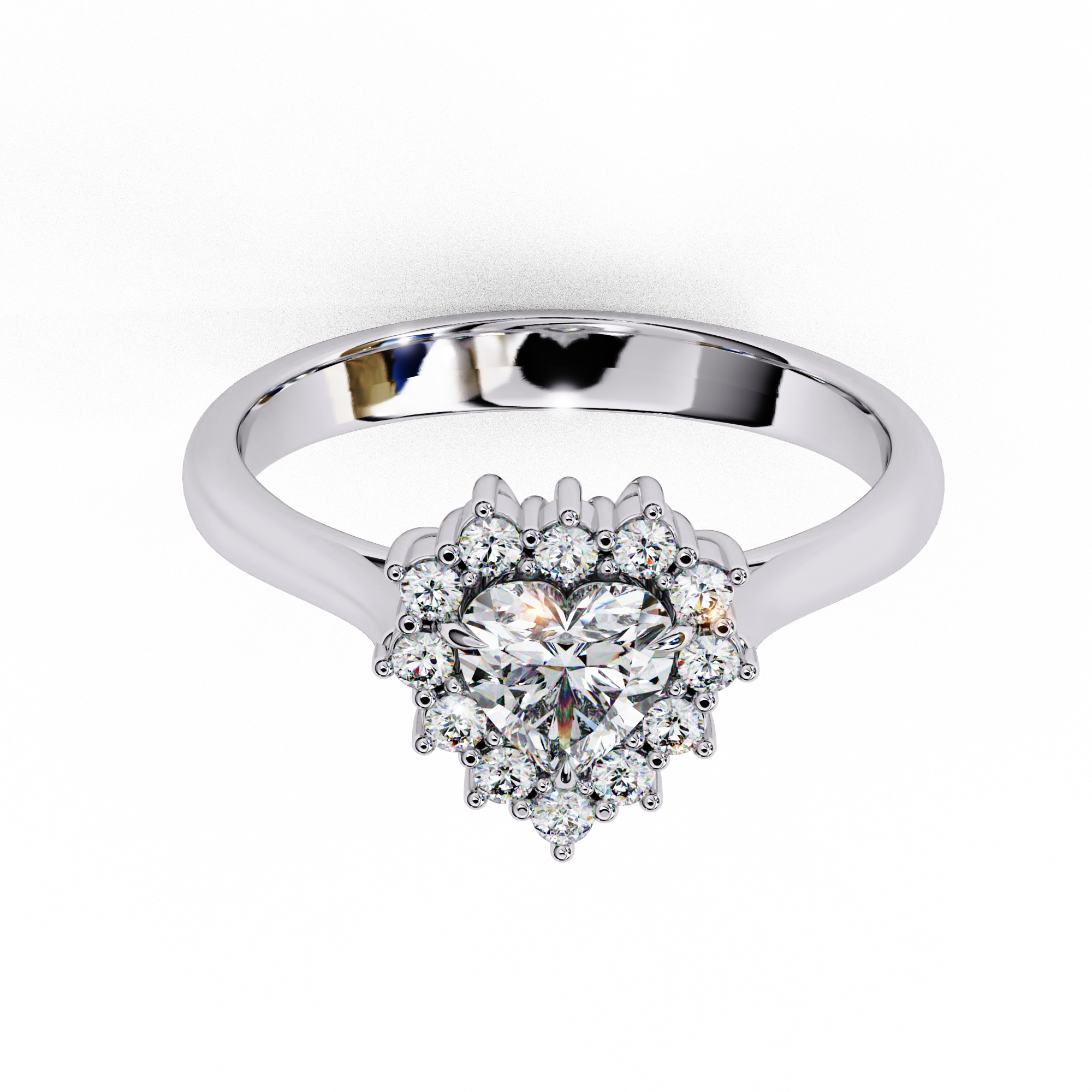 Lustre Éclat Heart Shape Solitaire Ring