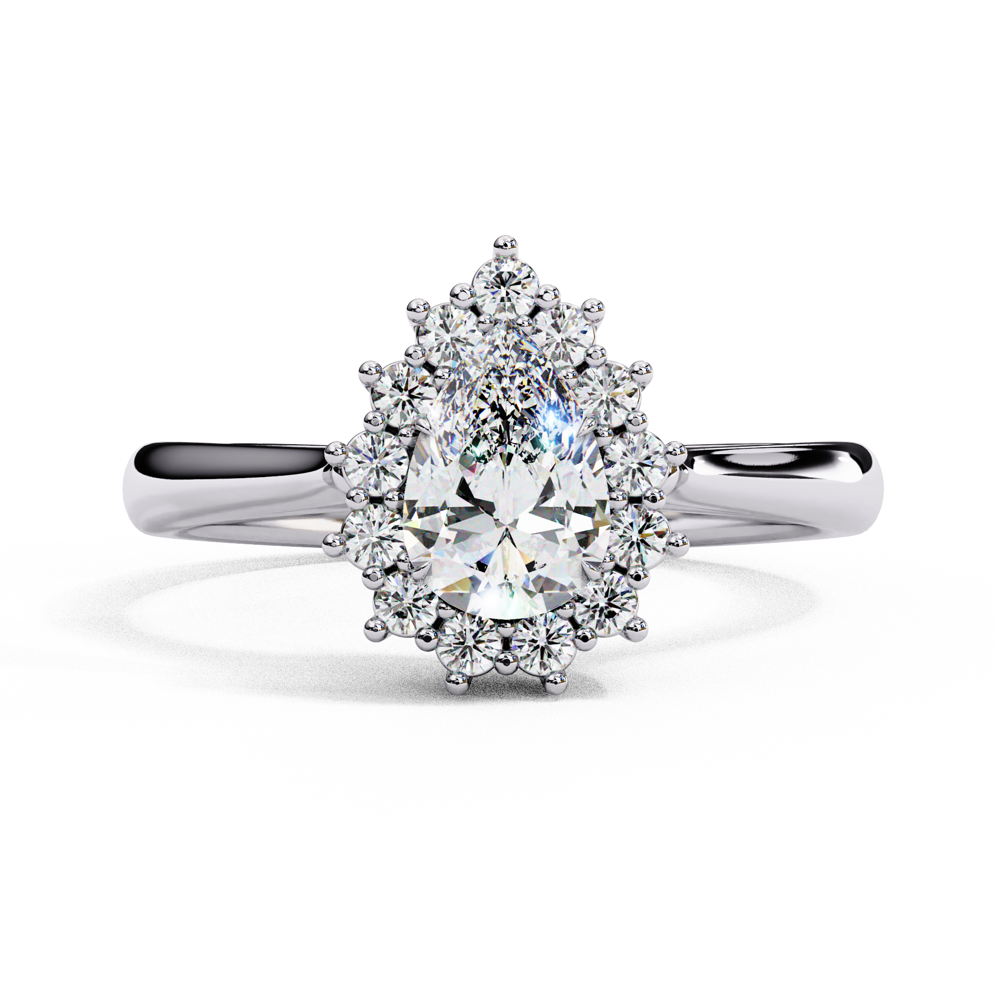 Lustre Éclat Pear Shape Solitaire Ring