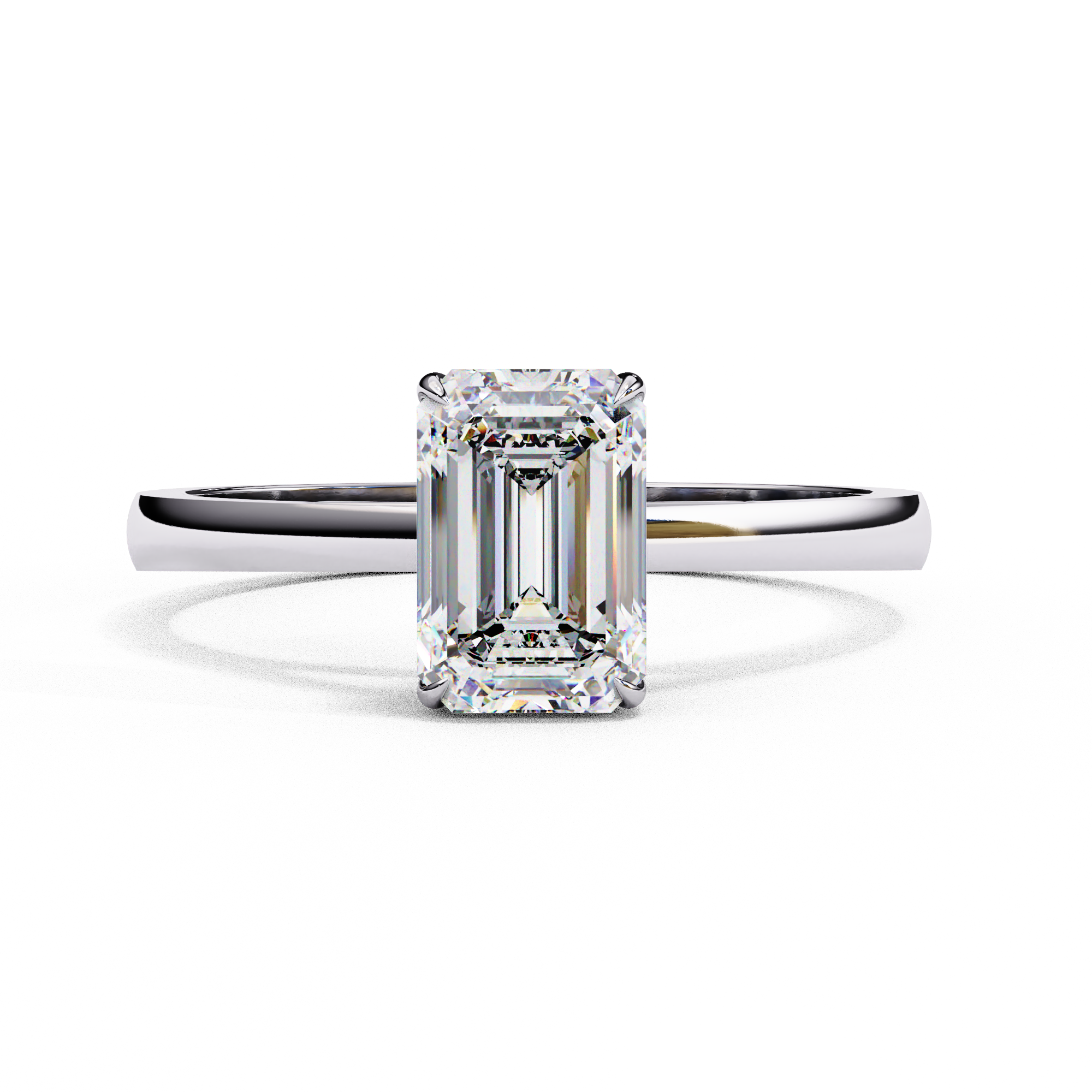 Classic Emerald Cut Solitaire Ring