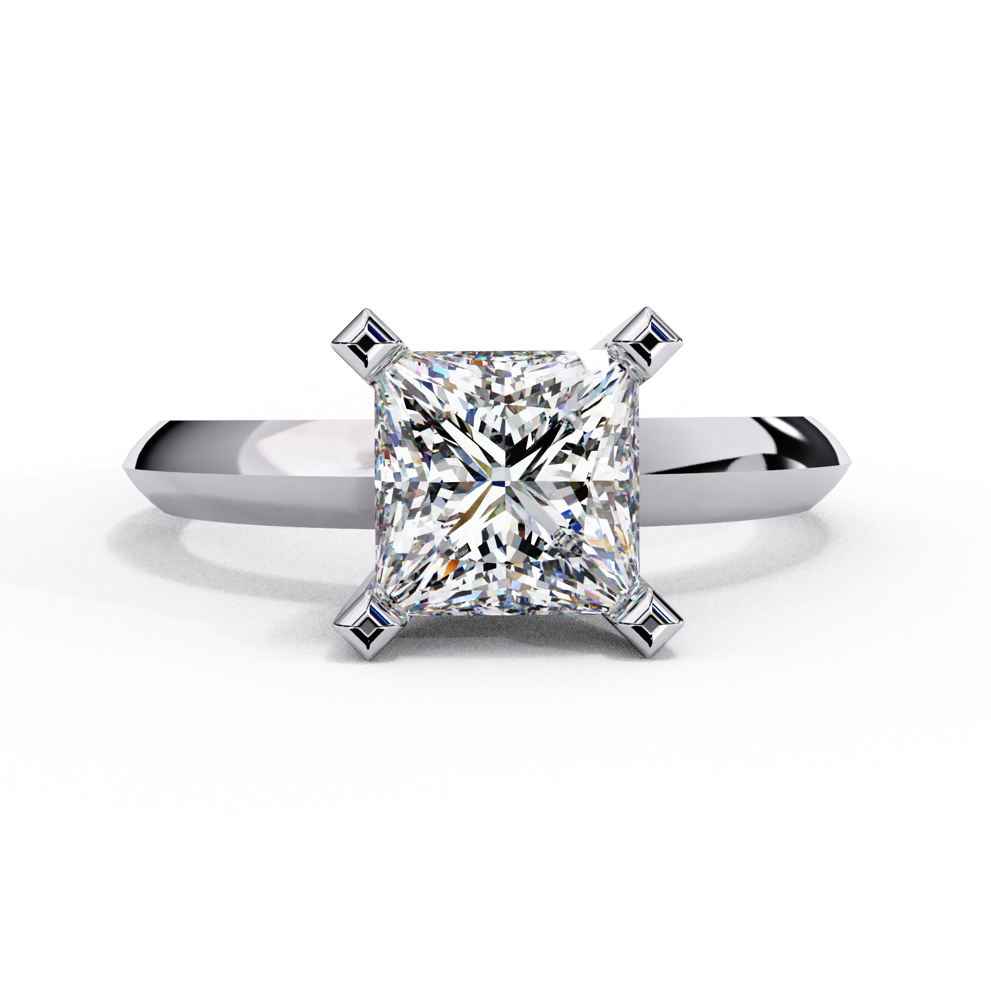 Classic Princess Cut Solitaire Ring