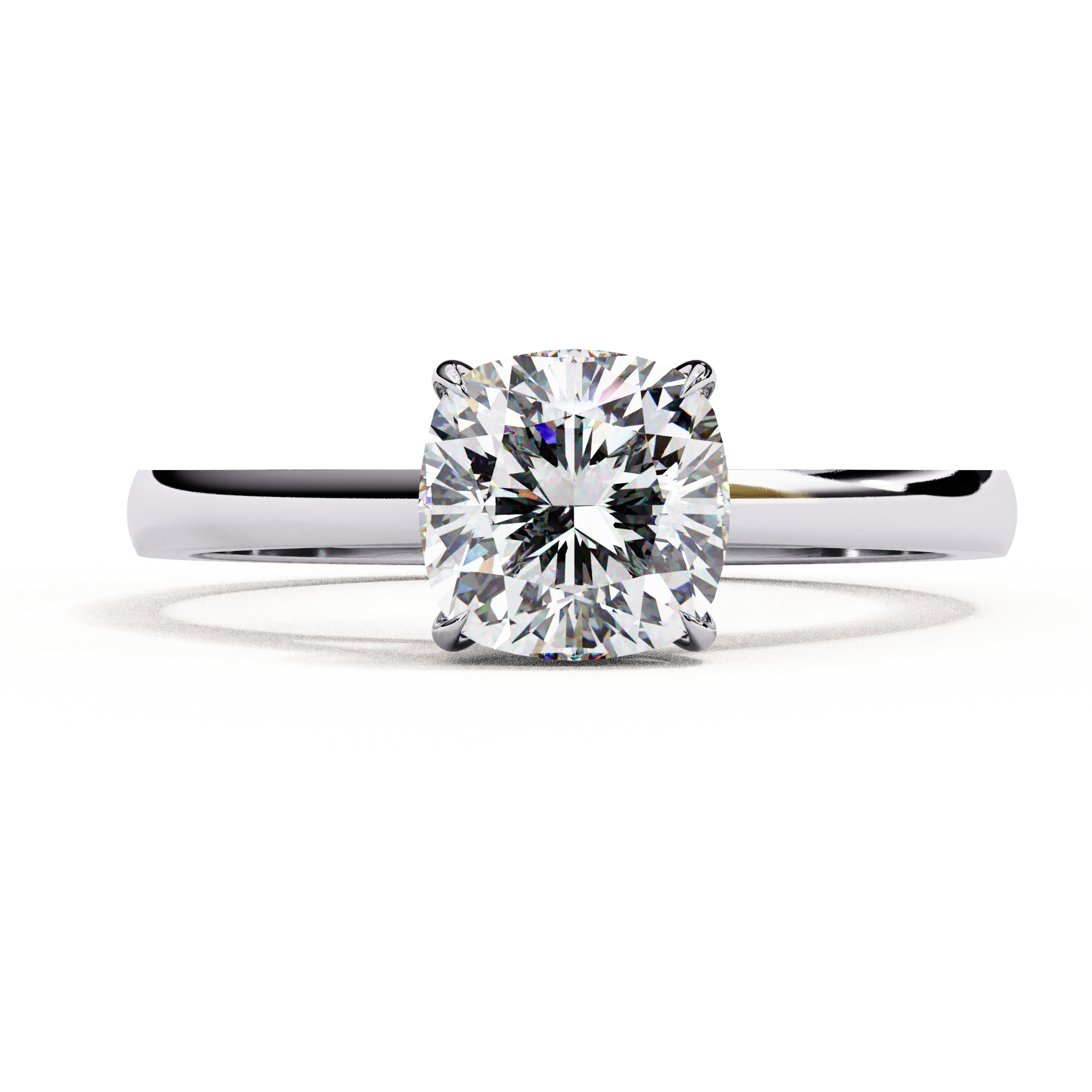 Classic Square Cushion Solitaire Ring