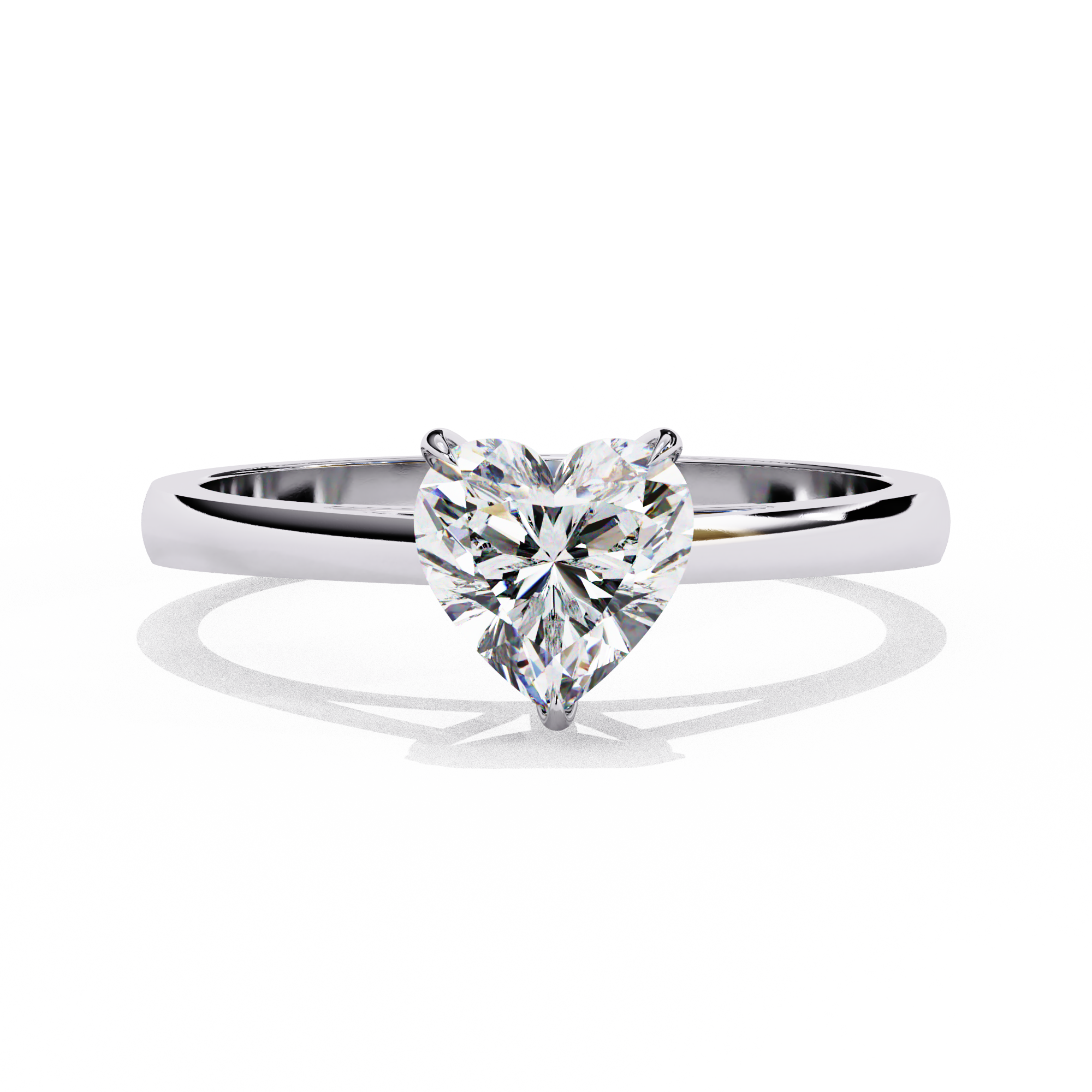 Classic Heart Shape Solitaire Ring