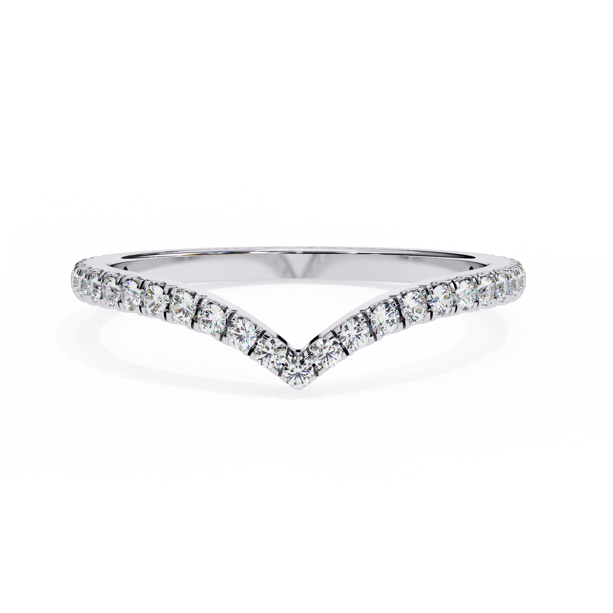 Elegant Arc Diamond Ring